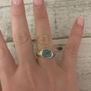 David yurman nobelesse ring blue topaz size 7